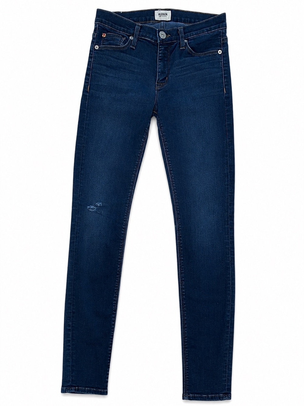 HUDSON NICO MIDRISE SUPER SKINNY JEANS WOMENS SIZE 25 BLUE STRETCH DENIM